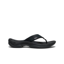 Men's Kona Leather Flip-Flop  |  Black/Steel Grey